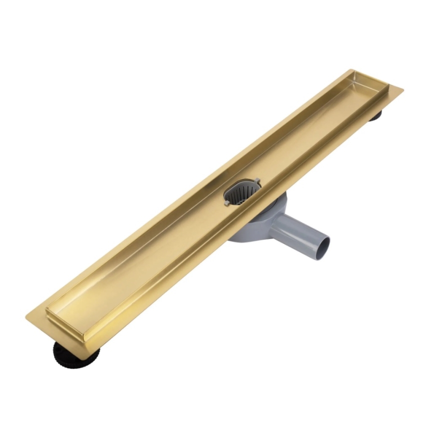 REA-G2702 - NEOX PRO Ablaufrinne 70 cm Edelstahl/gebürstetes Gold