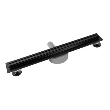 REA-G2710 - Entwässerungsrinne NEOX SLIM 80 cm Edelstahl/Schwarz