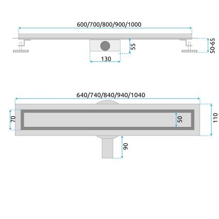 REA-G2742 - Duschrinne NEOX PRO 70 cm Gold