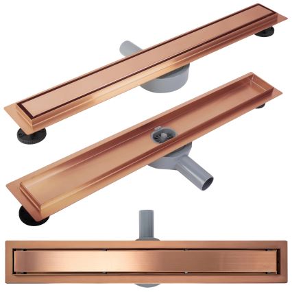 REA-G4800 - Ablaufrinne NEOX PRO 60 cm, gebürstetes Kupfer