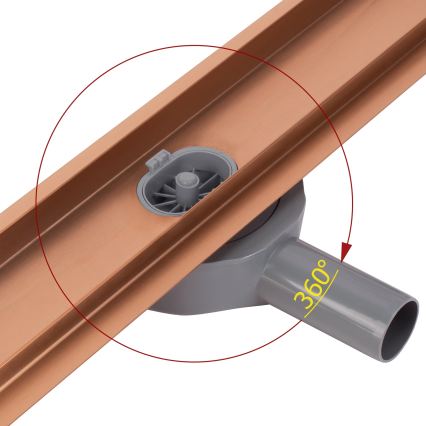 REA-G4801 - Abflussrinne NEOX PRO 70 cm gebürstetes Kupfer