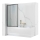 REA-K7632 - Schwenkbare Badewannenabtrennung LAGOS 140x70 cm schwarz/klarglas