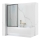 REA-K7633 - Bewegliche Badewannenabtrennung LAGOS 140x80 cm schwarz/transparent
