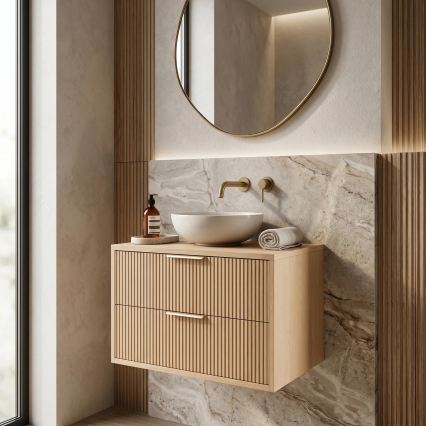 REA-M0408 - Hängender Waschtischunterschrank MONO 60x47 cm beige