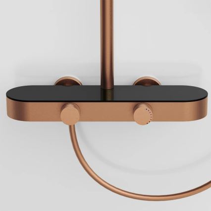 REA-P0362 - Duschset mit CREO‑Mischbatterie, gebürstetes Kupfer