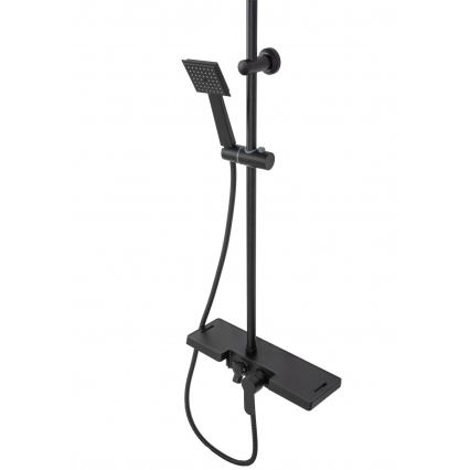 REA-P0636 - Duschset mit Armatur BRAVO matt schwarz