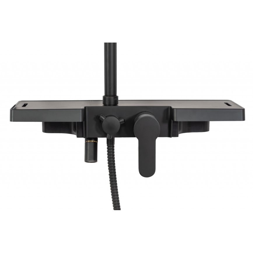 REA-P0636 - Duschset mit Armatur BRAVO matt schwarz