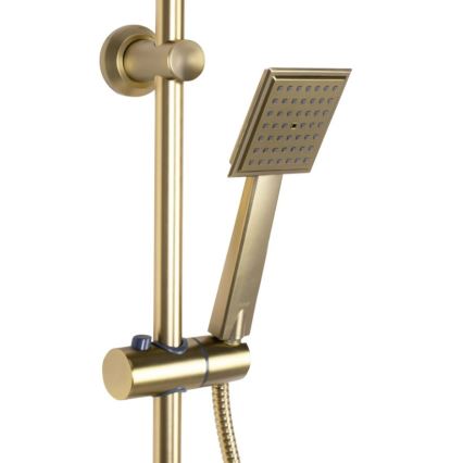 REA-P4121 - Duschgarnitur mit Mischbatterie BRAVO in gebürstetem Gold