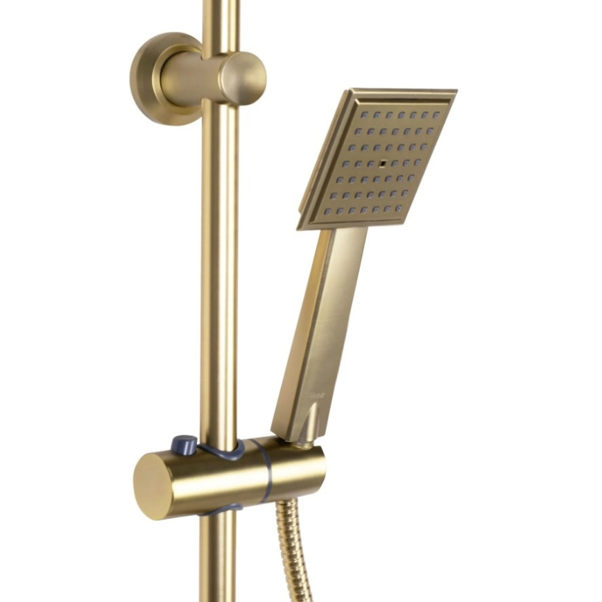 REA-P4121 - Duschgarnitur mit Mischbatterie BRAVO in gebürstetem Gold