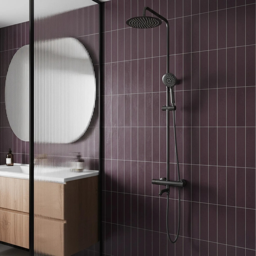 REA-P6386 - Duschset mit Thermostatarmatur LUNGO titan