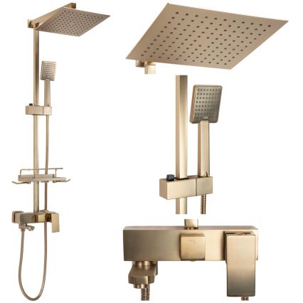 REA-P7050 - Duschset mit Armatur JACK, gebürstetes Gold
