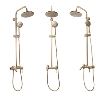 REA-P7051 - Duschset mit Mischbatterie LUIS, gebürstetes Gold