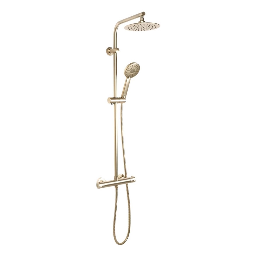 REA-P8413 - Duschset mit Thermostatarmatur BLISS, gebürstetes Gold