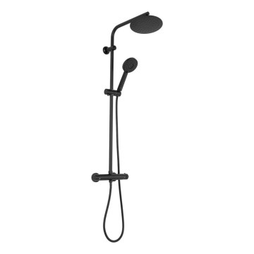 REA-P8804 - Duschgarnitur mit Thermostatarmatur BLISS matt schwarz