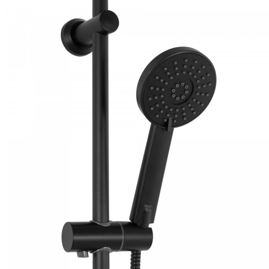 REA-P8804 - Duschgarnitur mit Thermostatarmatur BLISS matt schwarz