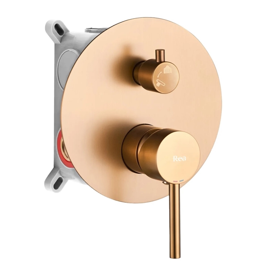 REA-P8809 - Duschset mit Unterputz-Armatur LUNGO gebürstetes Kupfer
