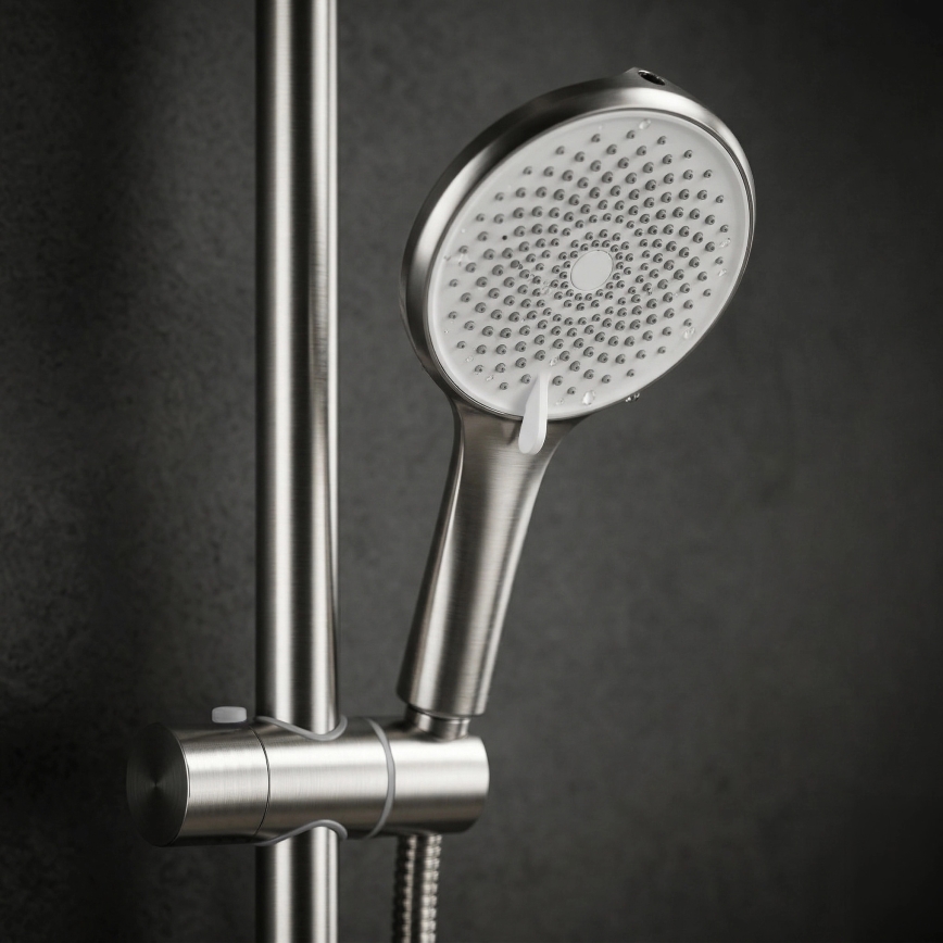 REA-P9498 - Duschset mit RIVO-Armatur in gebürstetem Stahl