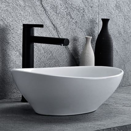 REA-U0133 - Aufsatzwaschbecken SOFIA 34,5 x 41 cm Keramik / glänzend weiß