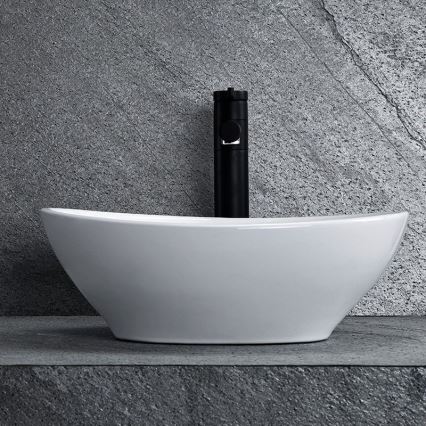 REA-U0133 - Aufsatzwaschbecken SOFIA 34,5 x 41 cm Keramik / glänzend weiß