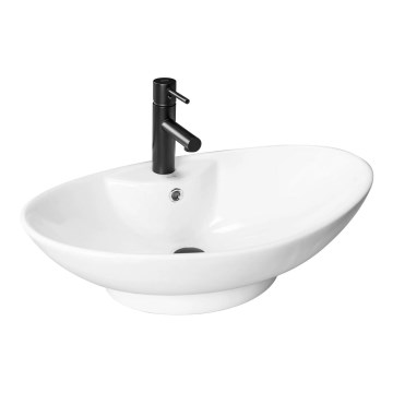 REA-U0160 - Aufsatzwaschbecken ROSA 38,5x58,5 cm Keramik/glänzend weiß