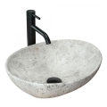 REA-U0165 - Aufsatzwaschbecken SOFIA 34,5 x 41 cm Keramik/heller Stein