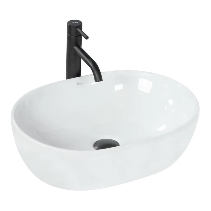 REA-U0416 - Aufsatzwaschbecken AMELIA 34,5 x 48 cm Keramik/hochglanzweiß