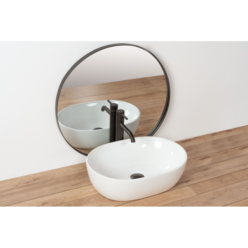 REA-U0416 - Aufsatzwaschbecken AMELIA 34,5 x 48 cm Keramik/hochglanzweiß
