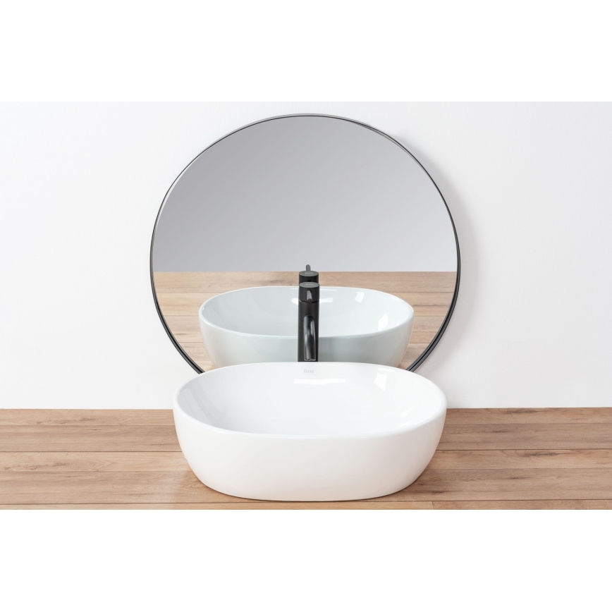 REA-U0416 - Aufsatzwaschbecken AMELIA 34,5 x 48 cm Keramik/hochglanzweiß