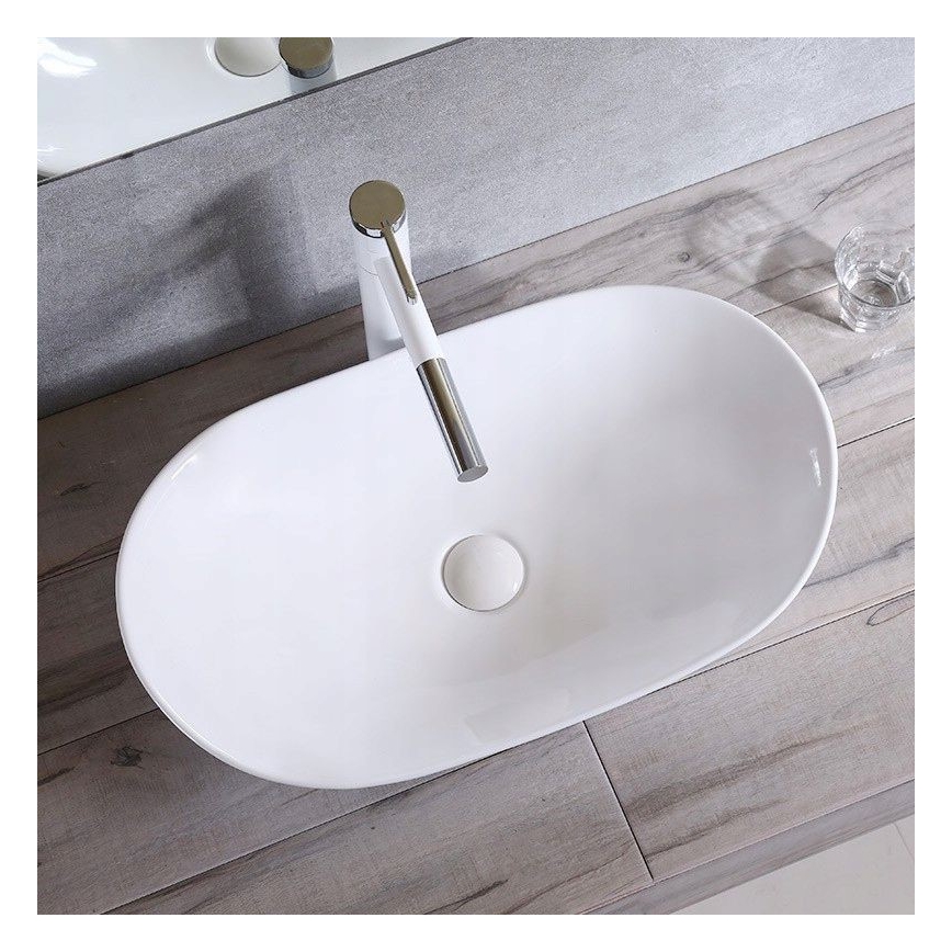 REA-U0441 - Aufsatzwaschbecken ROYAL 35,5x61,5 cm Keramik/glänzend weiß