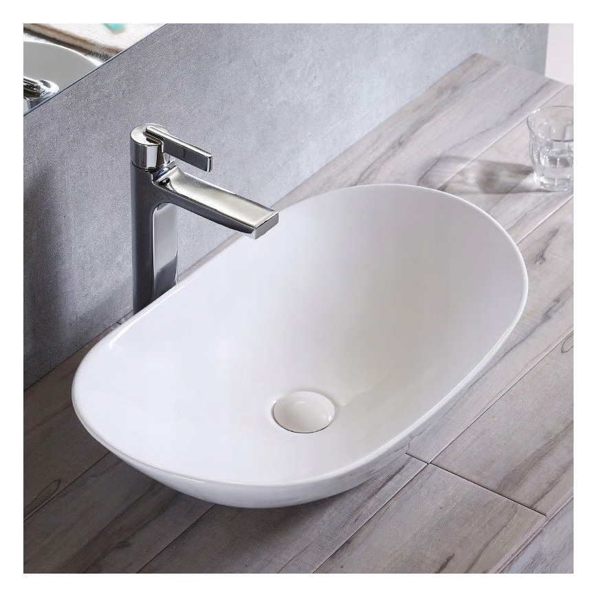 REA-U0441 - Aufsatzwaschbecken ROYAL 35,5x61,5 cm Keramik/glänzend weiß