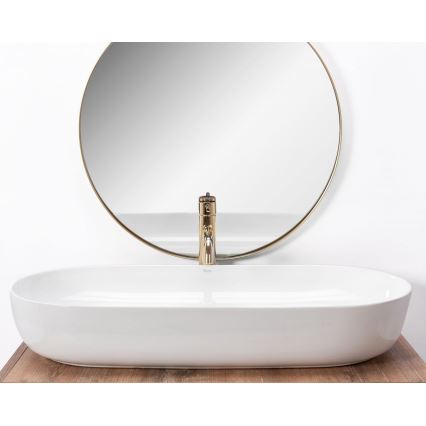 REA-U0563 - Aufsatzwaschbecken CLEO 41x81 cm Keramik/glänzend weiß