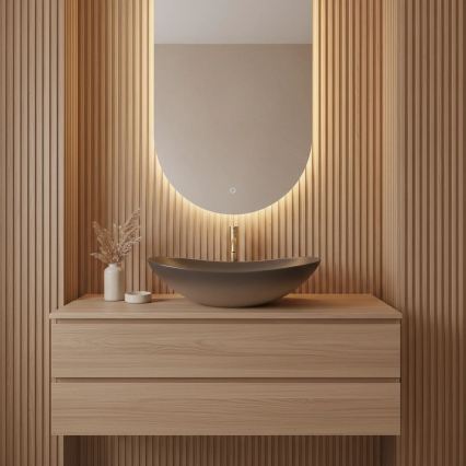 REA-U0626 - Aufsatzwaschbecken ROYAL 36x62 cm Keramik/Braun