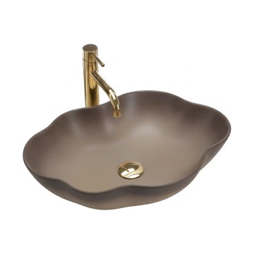 REA-U0629 - Aufsatzwaschbecken PEARL 38x50,5 cm Keramik/braun