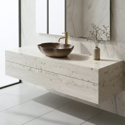 REA-U0629 - Aufsatzwaschbecken PEARL 38x50,5 cm Keramik/braun