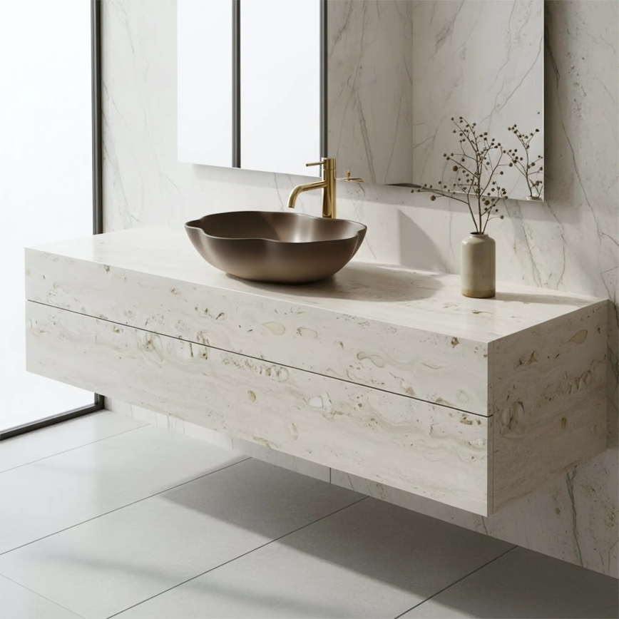 REA-U0629 - Aufsatzwaschbecken PEARL 38x50,5 cm Keramik/braun