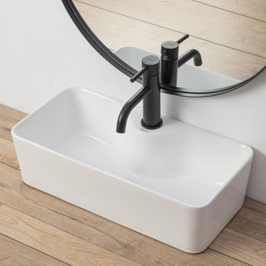 REA-U0699 - Aufsatzwaschbecken MERY 25x50,5 cm Keramik/glänzend weiß
