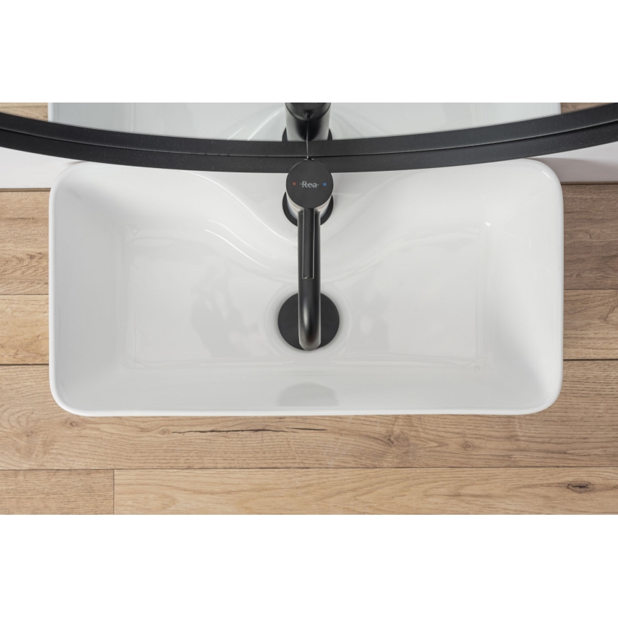 REA-U0699 - Aufsatzwaschbecken MERY 25x50,5 cm Keramik/glänzend weiß