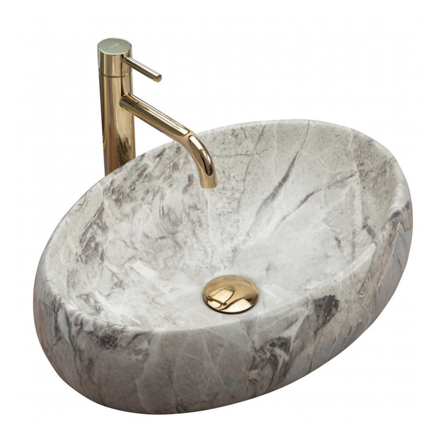 REA-U1020 - Aufsatzwaschbecken LINDA 34x48,5 cm Keramik/Steinoptik