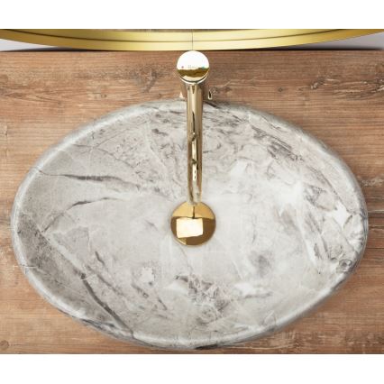 REA-U1020 - Aufsatzwaschbecken LINDA 34x48,5 cm Keramik/Steinoptik