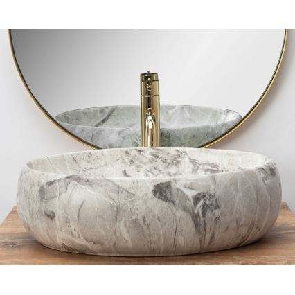 REA-U1020 - Aufsatzwaschbecken LINDA 34x48,5 cm Keramik/Steinoptik