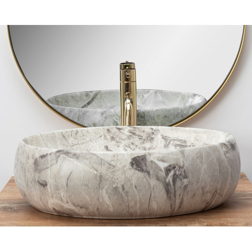 REA-U1020 - Aufsatzwaschbecken LINDA 34x48,5 cm Keramik/Steinoptik