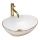 REA-U3287 - Aufsatzwaschbecken SOFIA 34,5x41 cm Keramik/glänzend weiß/gold