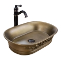 REA-U3305 -  Aufsatzwaschbecken WILMA RUSTIC 38x55 cm Keramik/kupferfarben