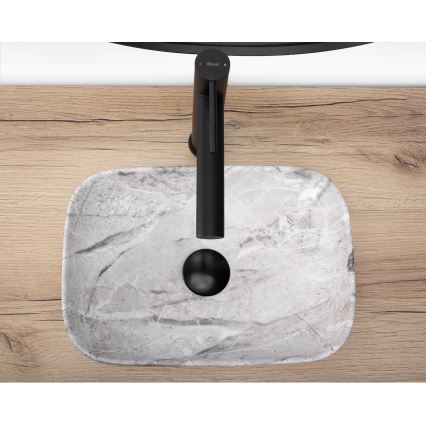 REA-U3321 - Aufsatzwaschbecken BELINDA MINI 25x36 cm Keramik/grau/Steinoptik