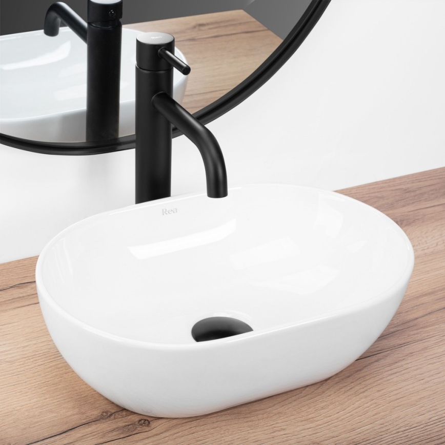 REA-U3322 - Aufsatzwaschbecken AMELIA MINI 26x38 cm Keramik/glänzend weiß