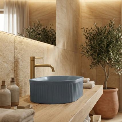 REA-U3535 - Aufsatzwaschbecken VANDA 31x49 cm Keramik/dunkelblau