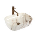 REA-U3601 - Aufsatzwaschbecken BELINDA 33x46,5 cm Keramik/beige/Steinoptik