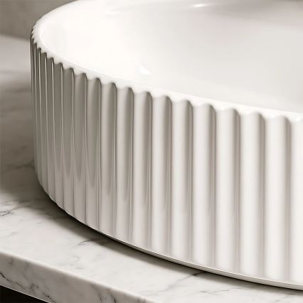 REA-U4003 - Aufsatzwaschbecken MARCELA 35,5x50 cm Keramik/glänzend weiß