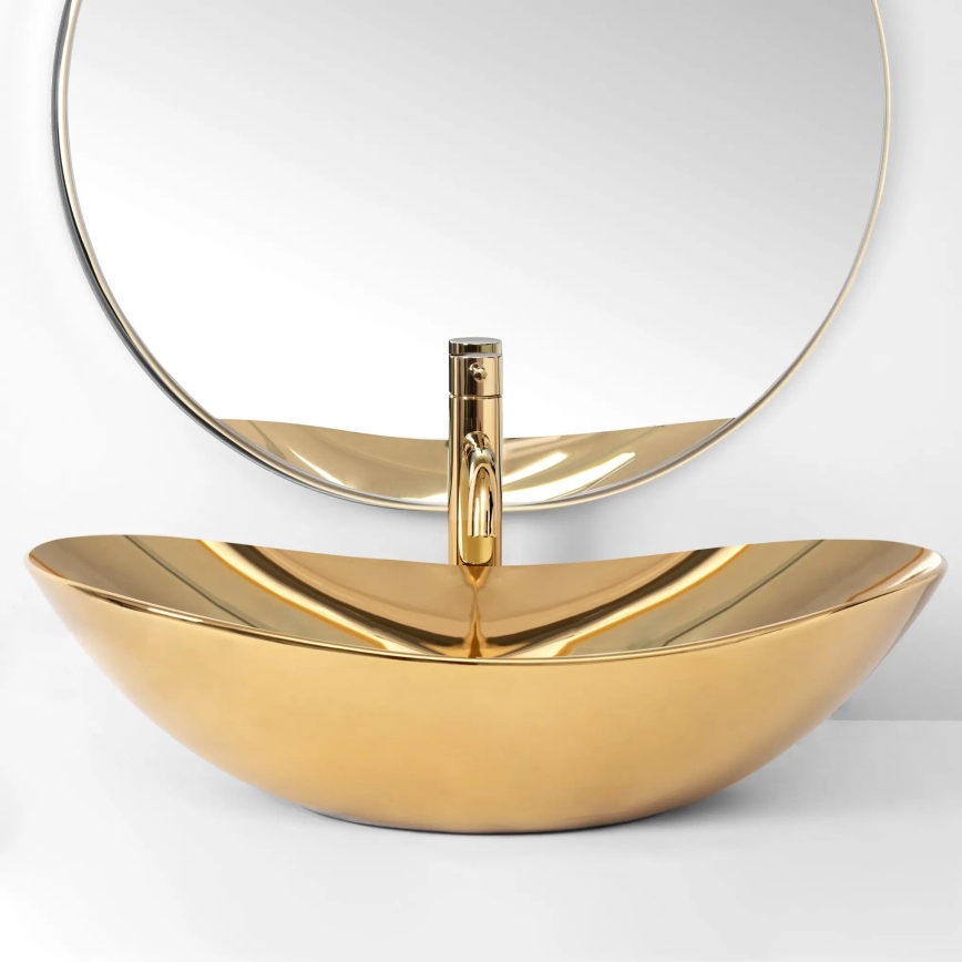 REA-U4545 - Aufsatzwaschbecken ROYAL 36x60,5 cm Keramik/Gold