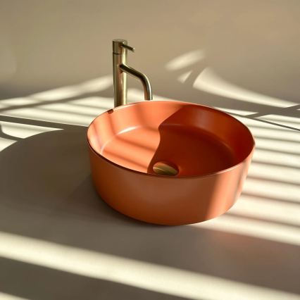 REA-U4566 - Aufsatzwaschbecken SAMI Ø 37 cm Keramik / mattes Orange